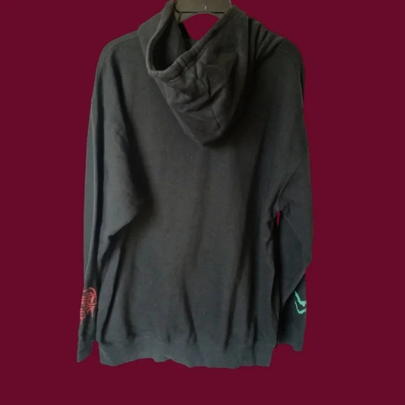 Star tex  hoodie sweatshirt cartoon print size Xlarge unisex black color - Picture 2 of 8